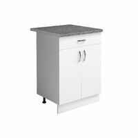 Рабочий стол 60 цвет Белый (1 ящик) столешница Гранит SANTREK HOME (ЛДСП)