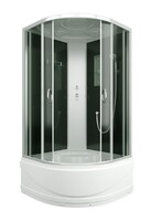 Душ. кабина ER3509TP-C4-RUS 90*90*215см,зад.ст.чер. ст.тонир.4 мм без г/м выс. под. проф.хром. 3к. (С2*)