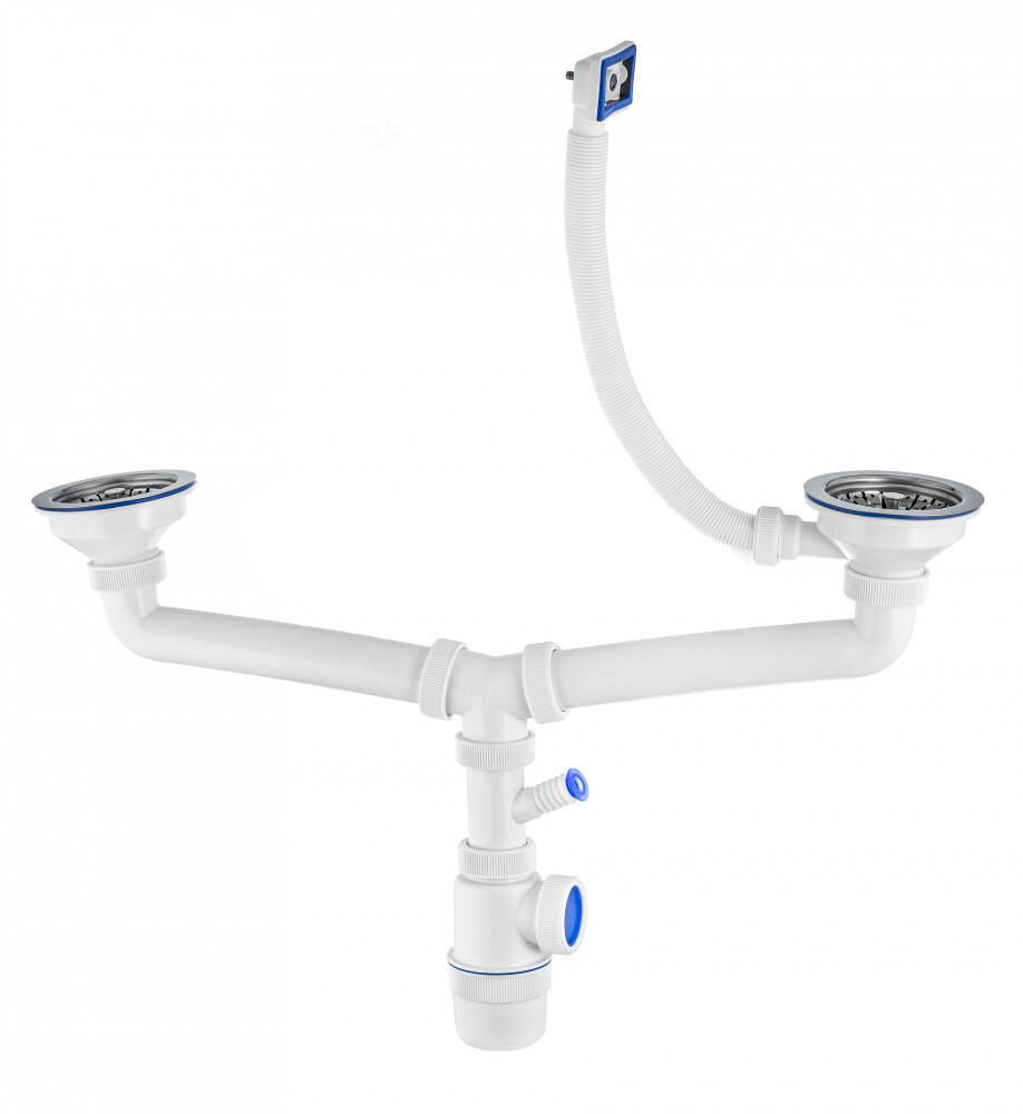 ВП 6180 Сифон "Элит" для 2-й мойки 3 1/2 с отводом для с/м