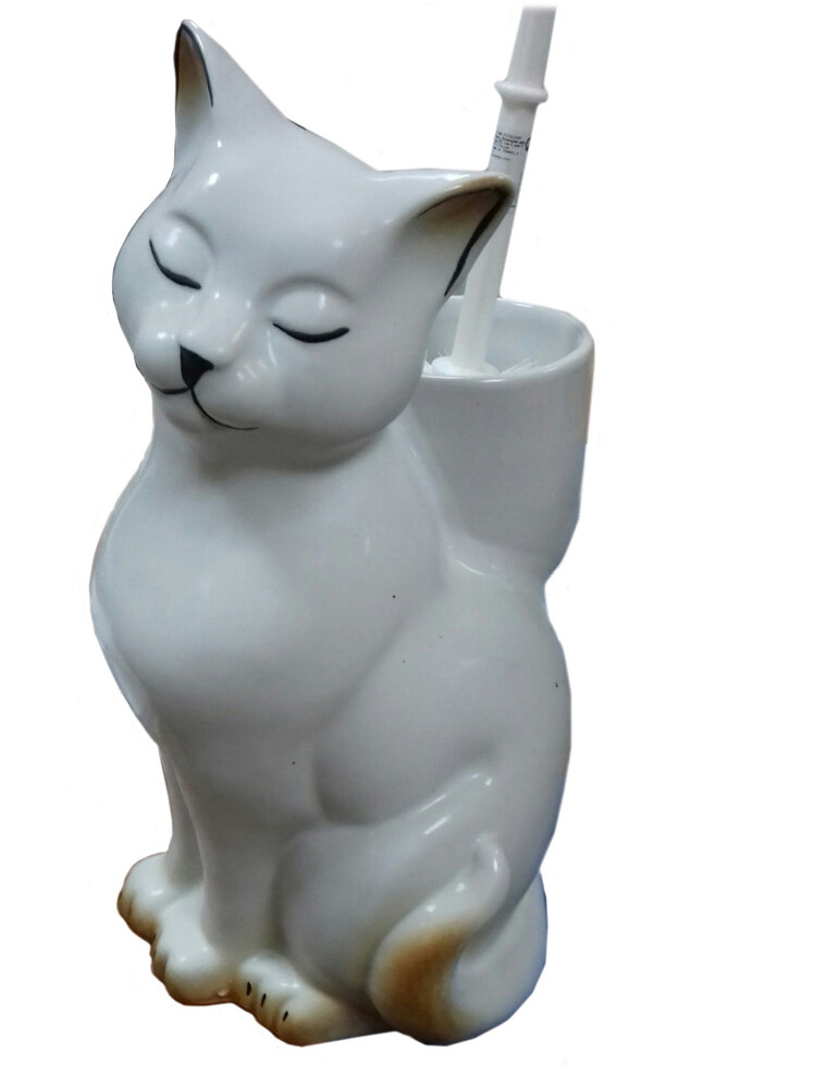 Подставка под ёрш (+ ершик) "Кошка" рыжая