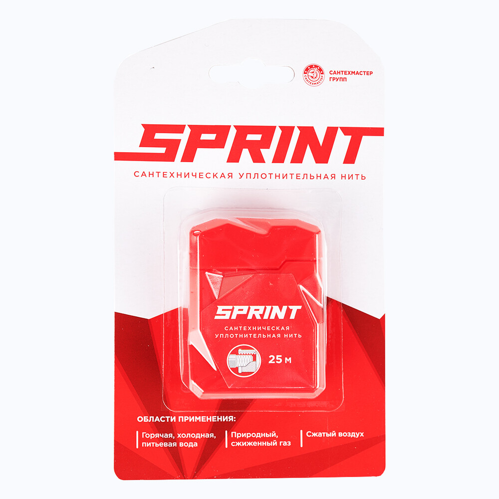 Нить уплотнительная Sprint 25м (вода, газ, сжатый воздух)