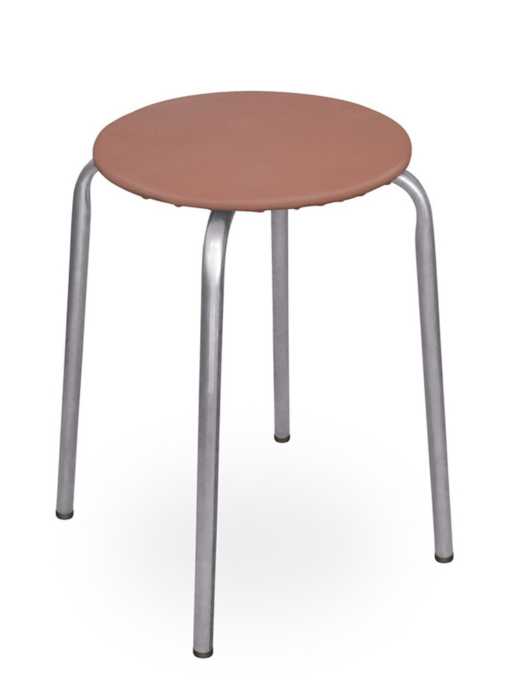 Табурет Эконом КРУГ винилискожа Коричневый ТЭ2/К NIKA