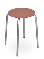 Табурет Эконом КРУГ винилискожа Коричневый ТЭ2/К NIKA