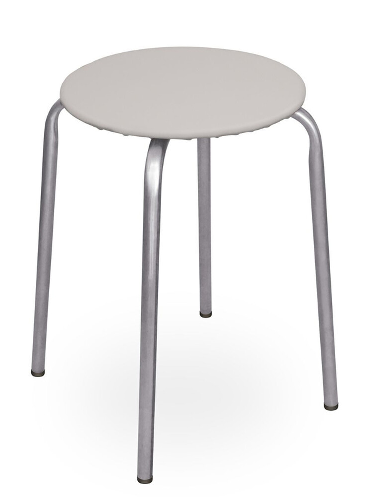 Табурет Эконом КРУГ винилискожа Серый ТЭ2/С NIKA