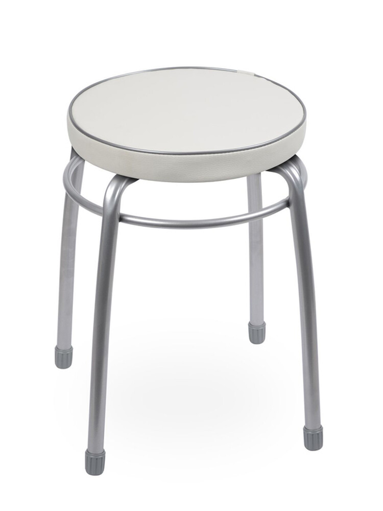 Табурет Фабрик 1 КРУГ винилискожа Светло-серый ТФ01/СС NIKA