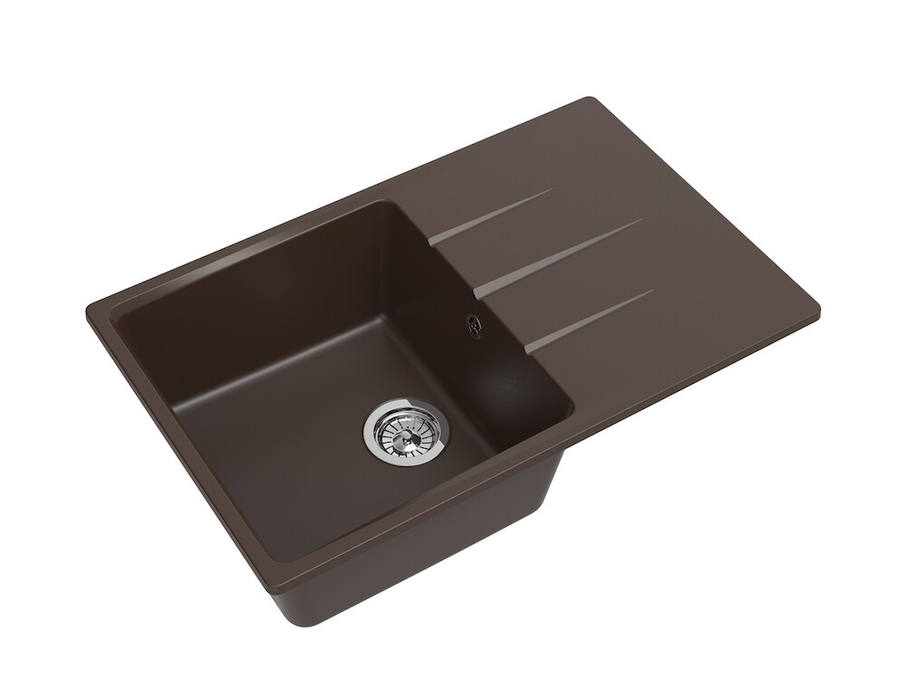 Мойка EWIGSTEIN Gerd 60 F (шоколад) 1 чаша+крыло 780*500мм
