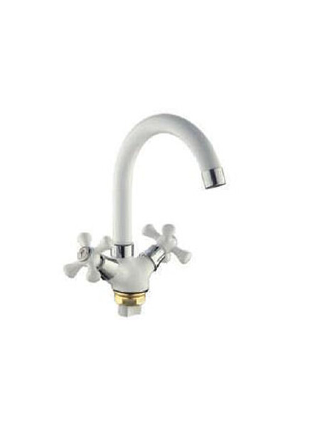 13332 Смеситель Кухня FRUD 1/2 м/к белый/хром