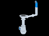 A0142 Сифон АНИ Пласт 3 1/2"*40 Грот с жёстким переливом круглым