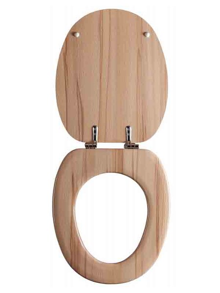 Сиденье д/унитаза МДФ ОРИО КД-03 бук-капучино (377х432мм ,  межосевое 90-175мм)