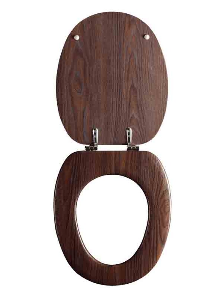 Сиденье д/унитаза МДФ ОРИО КД-05 дуб с патиной (377х432мм ,  межосевое 90-175мм)