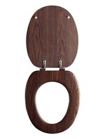 Сиденье д/унитаза МДФ ОРИО КД-05 дуб с патиной (377х432мм ,  межосевое 90-175мм)