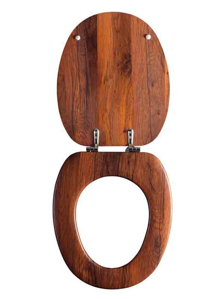 Сиденье д/унитаза МДФ ОРИО КД-06 дуб сокальский (377х432мм ,  межосевое 90-175мм)