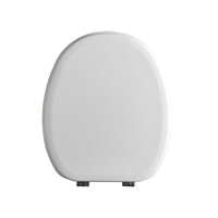 Сиденье д/унитаза МДФ/ МИКРОЛИФТ ОРИО КД-01м белый глянец (377х432мм ,  межосевое 90-175мм)