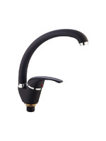 85929F Смеситель Кухня LOFFREY d-40 МАКСИ (черный) на гайке