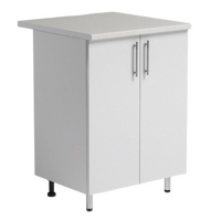 Рабочий стол 60 Белый металлик фасад МДФ столешница цвет (САХАРА) SANTREK HOME