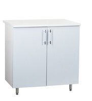 Рабочий стол 80 Серебристый металлик фасад МДФ столешница цвет (САХАРА) SANTREK HOME