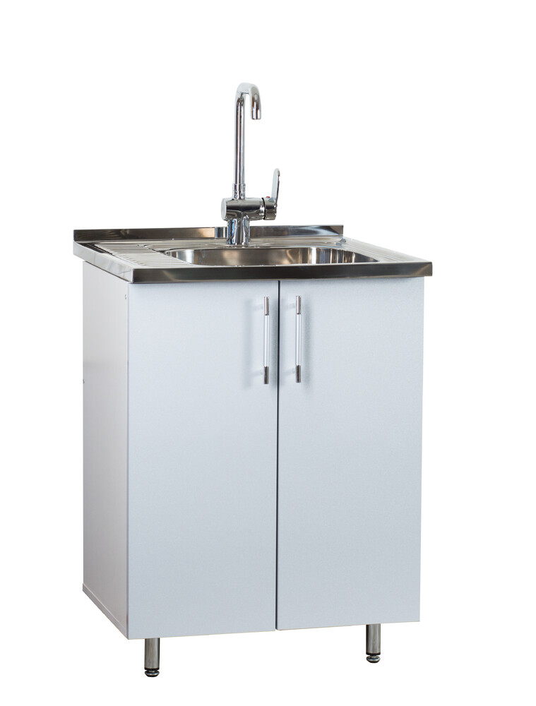 Тумба 60*50 (2 дверцы) Серебристый металлик фасад МДФ SANTREK HOME