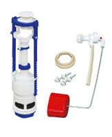 Арматура РБМ АС-10.1 боковая подводка, Кнопка белая, 2-х уровневая, мембранный клапан