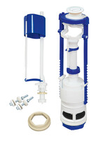 Арматура РБМ АС-12.1 нижняя подводка, Кнопка белая, 2-х уровневая, универсальный клапан