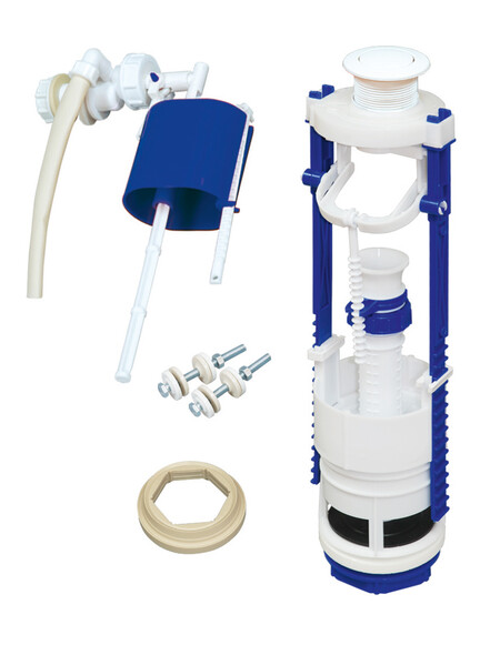 Арматура РБМ АС-16.1 боковая подводка, Кнопка белая, универсальный клапан