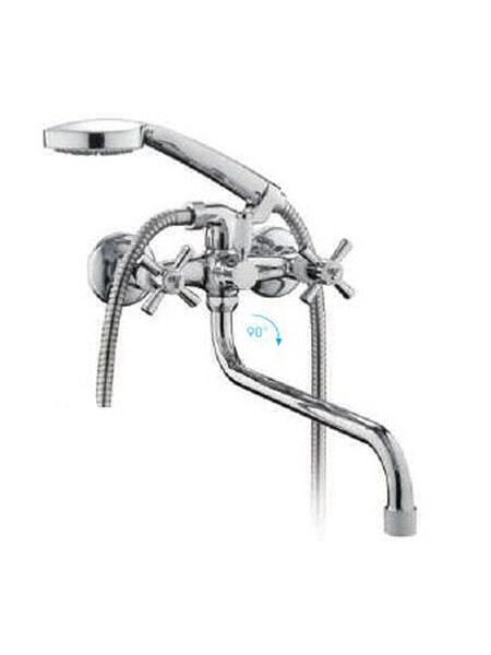 22118-7 Смеситель Ванна FRUD 1/2 м/к дл излив, (белый)