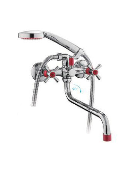 22118-10 Смеситель Ванна FRUD 1/2 м/к дл излив, (красный)