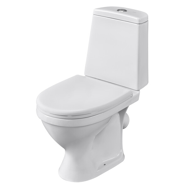 Унитаз-компакт Santeri "Прайм" КОМФОРТ (2-х режимная арматура) белый, косой выпуск, антивсплеск, микролифт (г.Воротынск) 1P2063S0000BF (+)