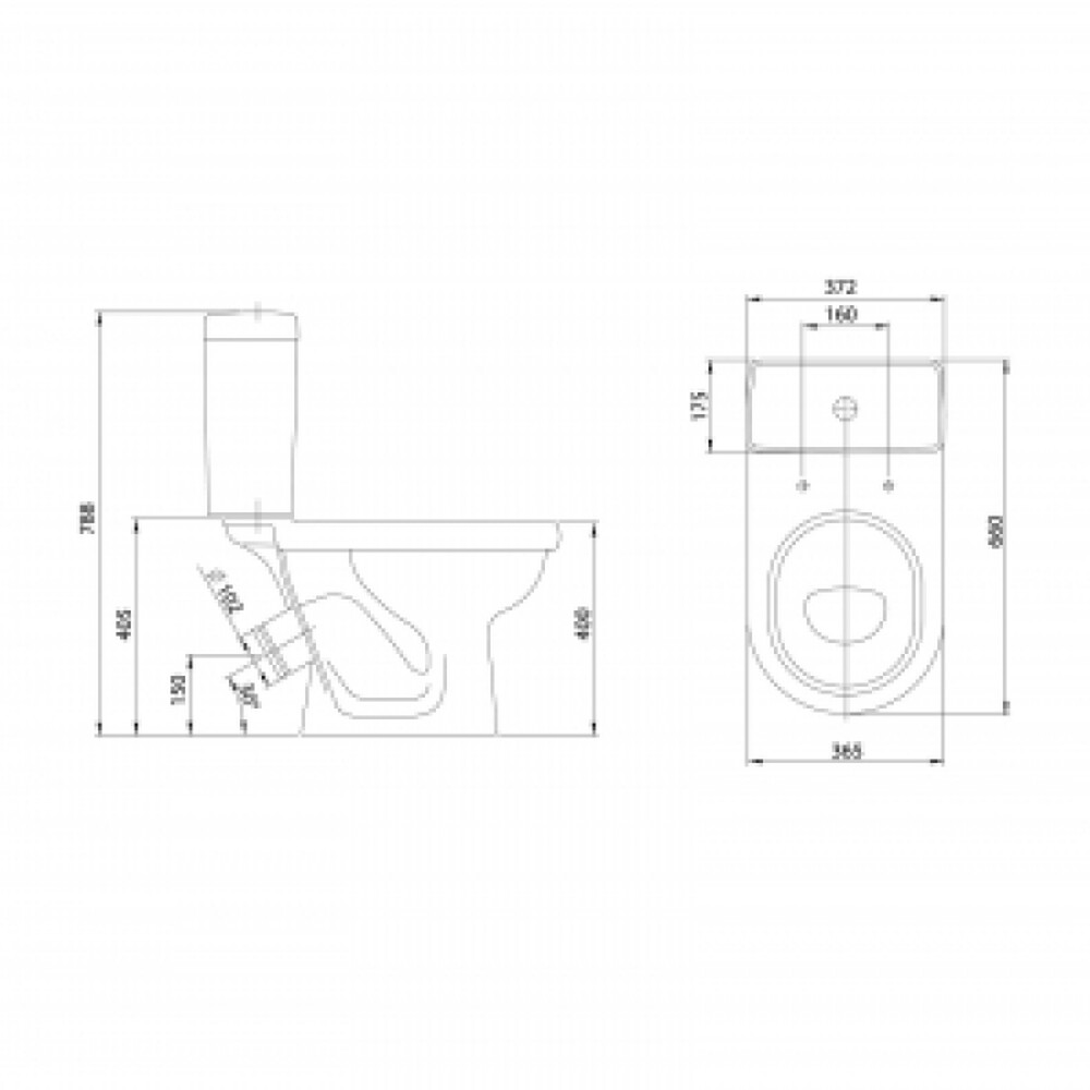 Унитаз ЧАША Santeri "Визит" белый