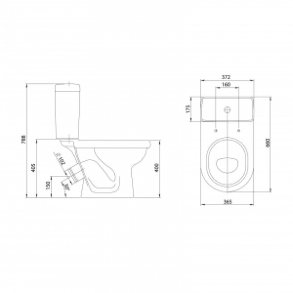 Унитаз ЧАША Santeri "Визит" белый