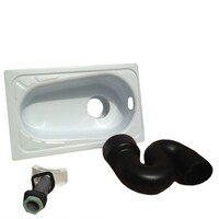 Чаша "Генуя" стальная СМЕЩ.отв. в комплекте ( сифон,рассекатель) (Беларусь)