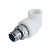 Угольник комб. разъёмный, штуцер 20х1/2" PP-R KALDE