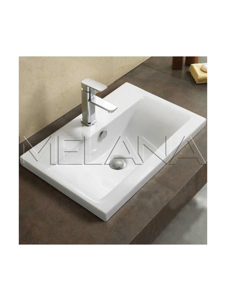 800-9393 (60) / S60/ Х Умывальник-столешница для ванной врезная 610х395х185 MELANA