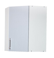 Шкаф для посуды угловой 55*55 Серебристый металлик фасад МДФ SANTREK HOME