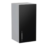 Шкаф для посуды 30 Черный металлик фасад МДФ SANTREK HOME
