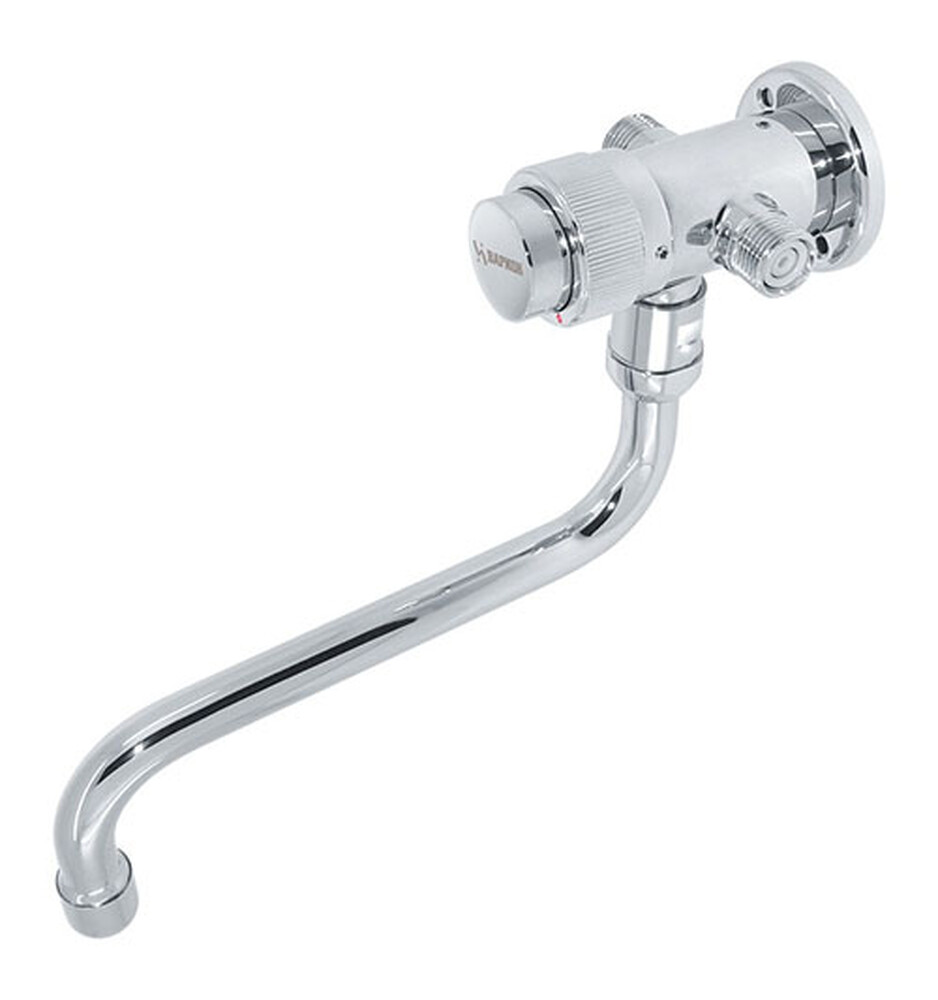 09101900 Кран порционно-нажимной с наружной подводкой с S-200 изливом ВАРИОН