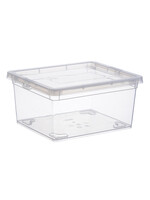 Ящик 2л. с крышкой 190х160х90мм Прозрачный (М-пластика) (М 2350)