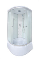 Душ. кабина СТК (рег.№468190) AQUA-0103 90*90*215 выс.под. зад.ст. стекл.белые БЕЗг/м БЕЗ радио ст. мат.пр.хр.4к