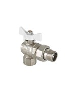Кран вода VALTEC 1/2" г/ш баб американка углов. (бел. руч.) (VT.228.NW.04)