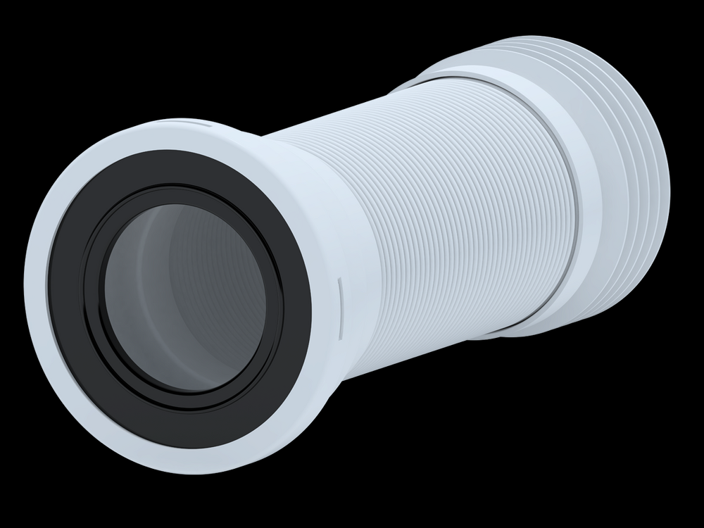 K928 Слив Ани для унитаза с металличекой спиралью АНИ Пласт, L260-560мм