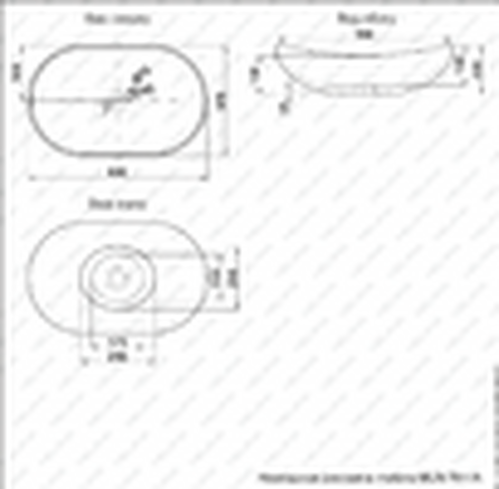 800-7811A/320354 Фигурный умывальник накладной лодочка 615х360х155 MELANA