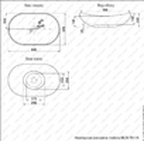 800-7811A/320354 Фигурный умывальник накладной лодочка 615х360х155 MELANA