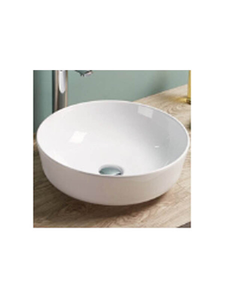 800-78115 Фигурный умывальник накладной круглый 420х135 MELANA