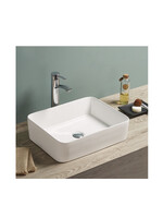 800-7050Н/7050 (2074) Фигурный умывальник накладной прямоугольный закругл. углы 480х370х130 MELANA