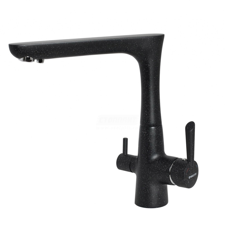 Смеситель Кухня EWIGSTEIN Г-обр. с краном пит.воды (черный) (32235158)