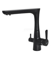 Смеситель Кухня EWIGSTEIN Г-обр. с краном пит.воды (черный) (32235158)