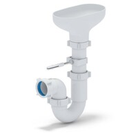 DR0100 Сифон АНИ Пласт 1 1/2 * 40 прямоточный с разрывом струи