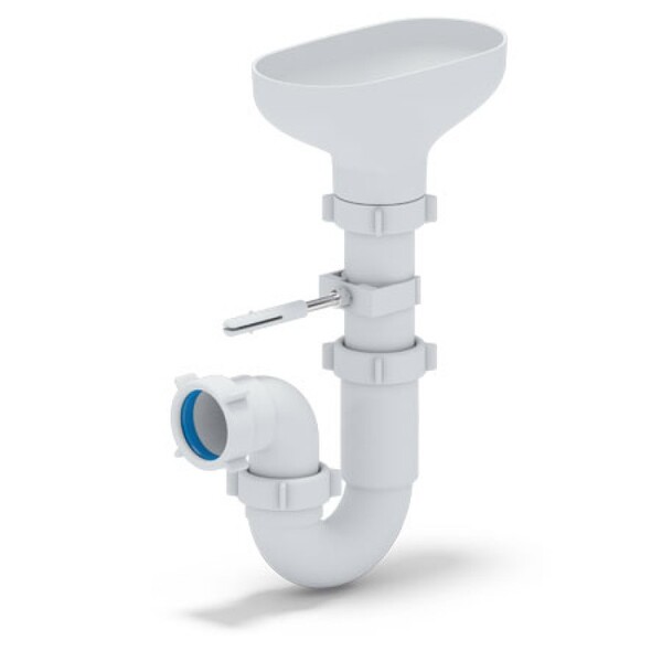 DR0100 Сифон АНИ Пласт 1 1/2 * 40 прямоточный с разрывом струи