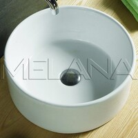 800-7078 А (3015) Фигурный умывальник накладной круглый 405х405х150 MELANA