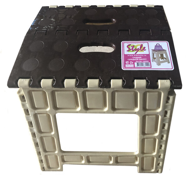 ТАБУРЕТ пластмасовый складной средний, цв.микс