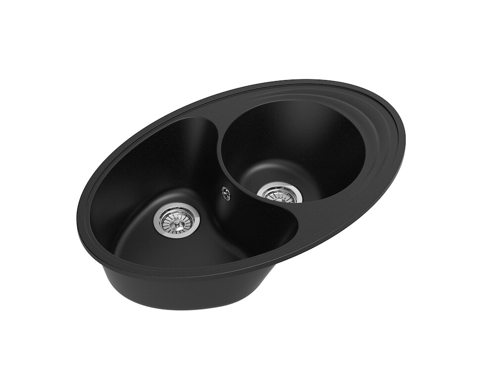 Мойка EWIGSTEIN Elegant W90KF 820*520 1.5 чаши +крыло (черный)